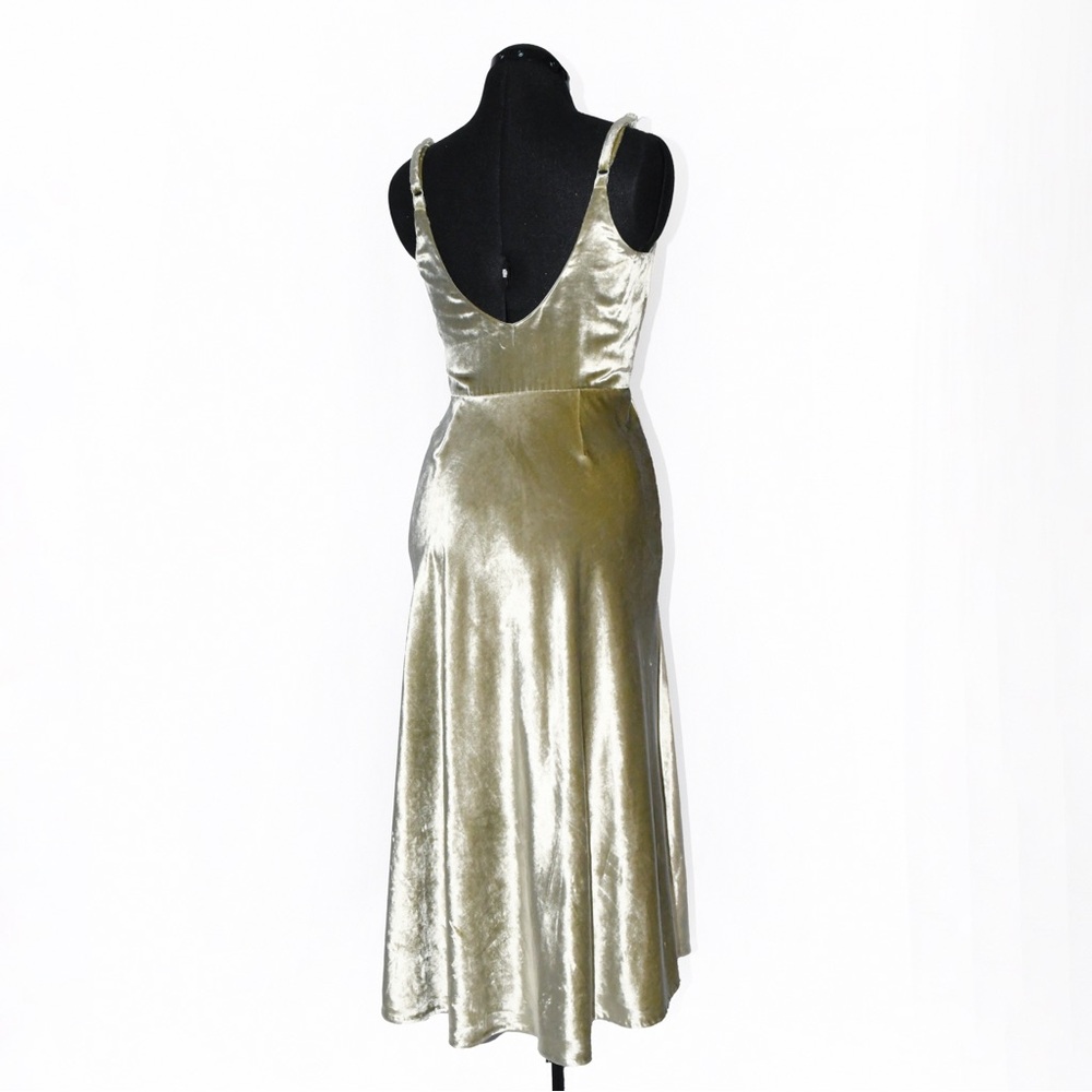 VINCE VELVET SLIP DRESS SCOOP NECK - Picture 6 of 9